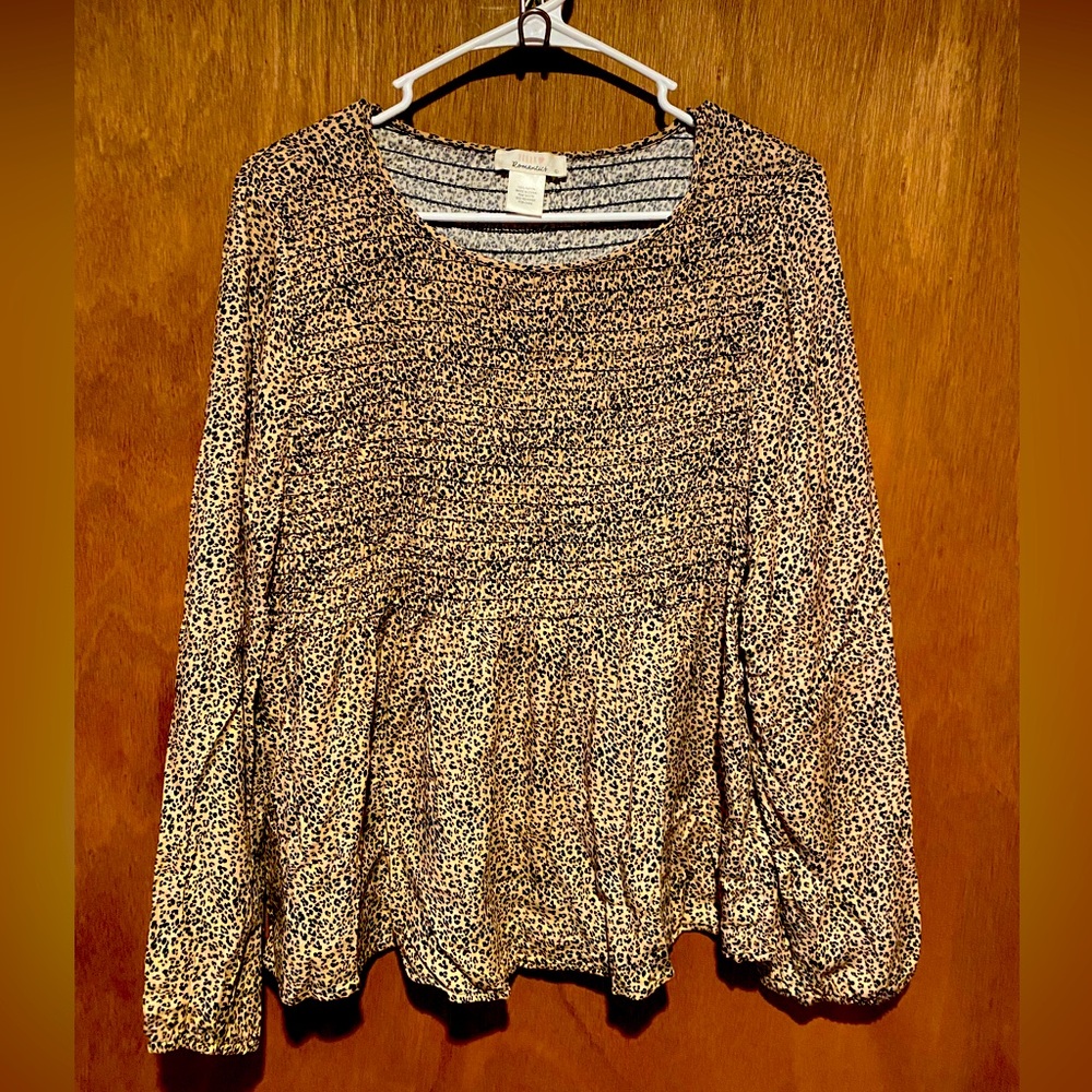 Cheetah print flowy top